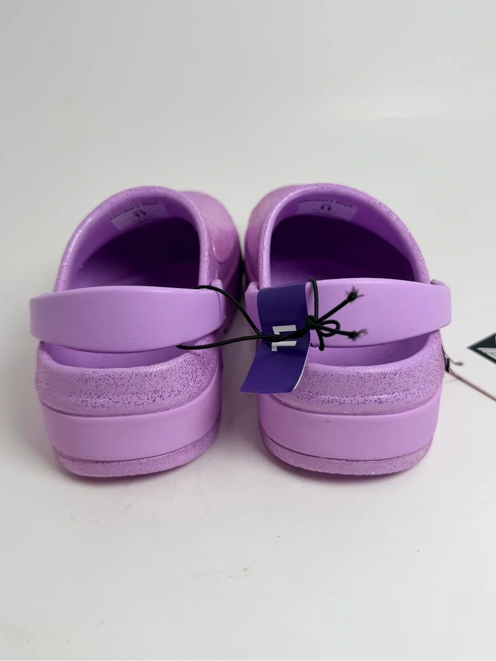 Girls Sparkle Lilac Slip-On Clog with Adjustable Heel Strap